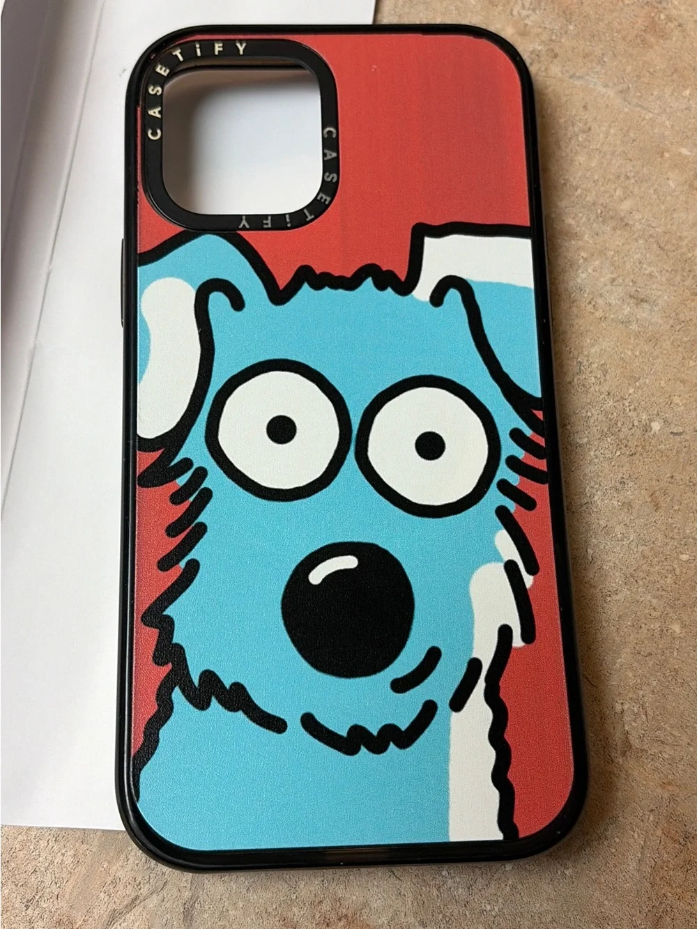 Casetify iPhone 12 MagSafe Impact Bumper Silly Blue Pop Art Dog Phone Case